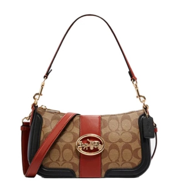 Coach Georgie Signature Baguette Shoulder Bag - Picture 1 of 11